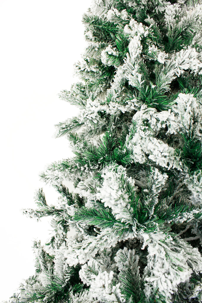 Real Snow Tips Perfect Holiday 4ft-7ft Snow Flocked Christmas Tree