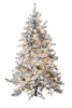 Holiday Home Decor 5' Prelit Alpine Spruce Snow Flocked Christmas Tree